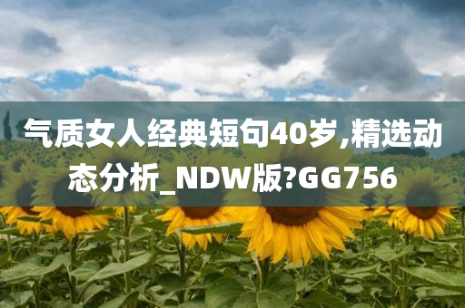 气质女人经典短句40岁,精选动态分析_NDW版?GG756