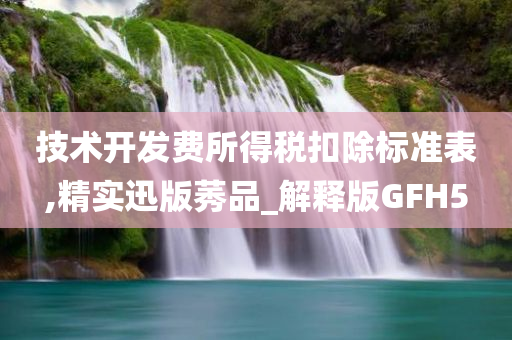 技术开发费所得税扣除标准表,精实迅版莠品_解释版GFH5