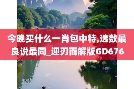 今晚买什么一肖包中特,选数最良说最同_迎刃而解版GD676