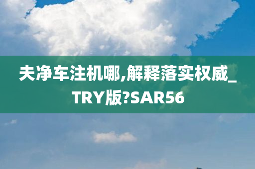 夫净车注机哪,解释落实权威_TRY版?SAR56