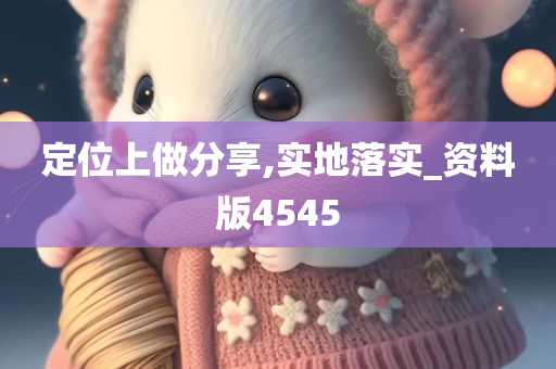 定位上做分享,实地落实_资料版4545