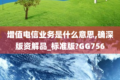 增值电信业务是什么意思,确深版资解品_标准版?GG756