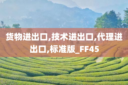 货物进出口,技术进出口,代理进出口,标准版_FF45