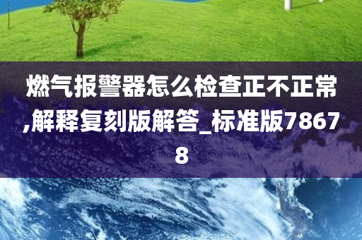 燃气报警器怎么检查正不正常,解释复刻版解答_标准版78678