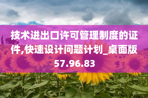 技术进出口许可管理制度的证件,快速设计问题计划_桌面版57.96.83