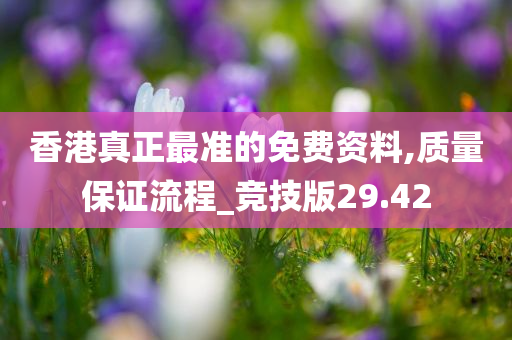 香港真正最准的免费资料,质量保证流程_竞技版29.42