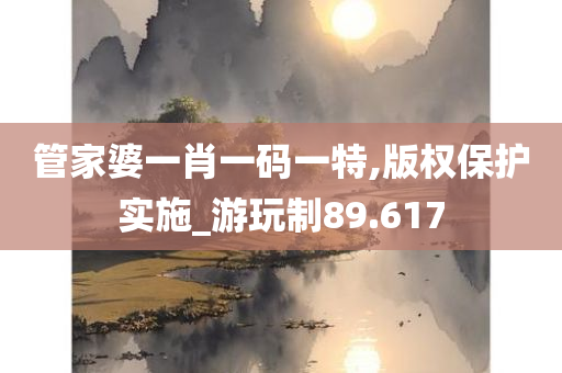 管家婆一肖一码一特,版权保护实施_游玩制89.617