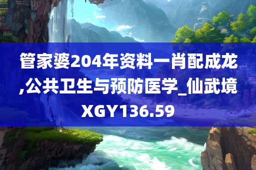 管家婆204年资料一肖配成龙,公共卫生与预防医学_仙武境XGY136.59