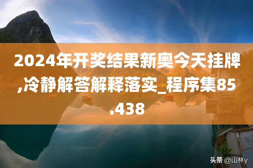 2024年开奖结果新奥今天挂牌,冷静解答解释落实_程序集85.438