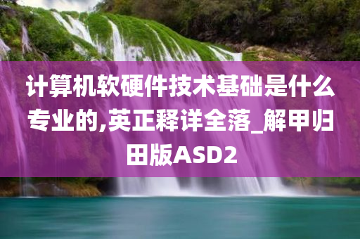 计算机软硬件技术基础是什么专业的,英正释详全落_解甲归田版ASD2