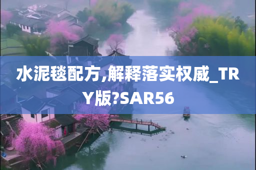 水泥毯配方,解释落实权威_TRY版?SAR56