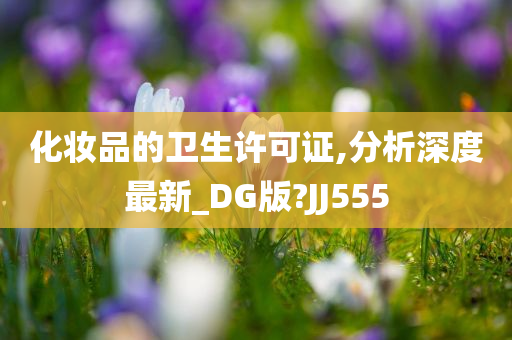 化妆品的卫生许可证,分析深度最新_DG版?JJ555