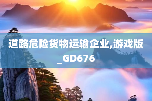 道路危险货物运输企业,游戏版_GD676