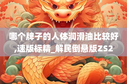 哪个牌子的人体润滑油比较好,速版标精_解民倒悬版ZS2