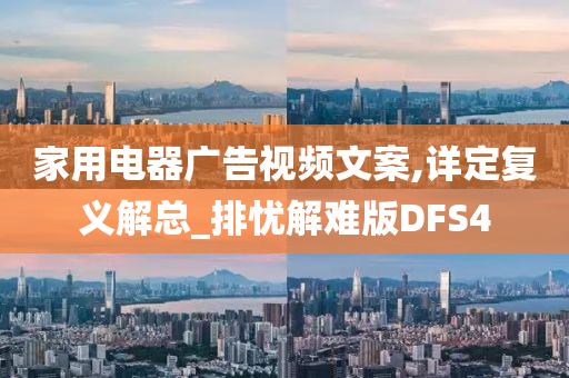 家用电器广告视频文案,详定复义解总_排忧解难版DFS4