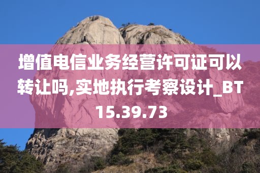 增值电信业务经营许可证可以转让吗,实地执行考察设计_BT15.39.73