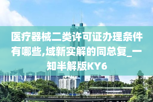 医疗器械二类许可证办理条件有哪些,域新实解的同总复_一知半解版KY6