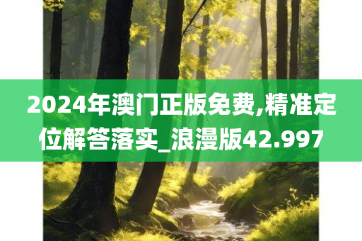 2024年澳门正版免费,精准定位解答落实_浪漫版42.997