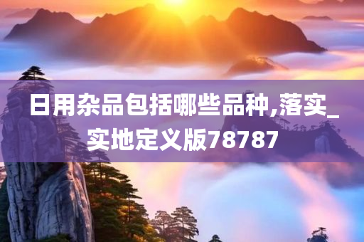 日用杂品包括哪些品种,落实_实地定义版78787