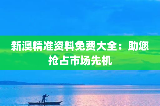 新澳精准资料免费大全：助您抢占市场先机