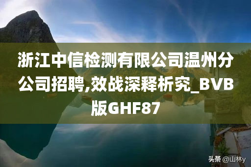 浙江中信检测有限公司温州分公司招聘,效战深释析究_BVB版GHF87