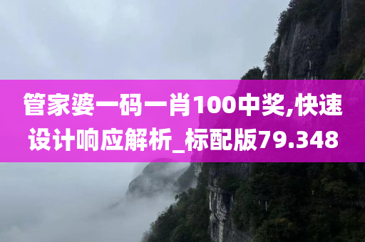 管家婆一码一肖100中奖,快速设计响应解析_标配版79.348