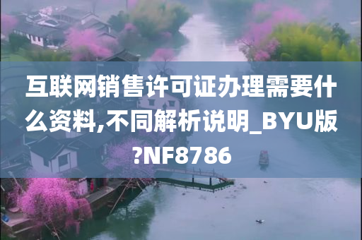 互联网销售许可证办理需要什么资料,不同解析说明_BYU版?NF8786