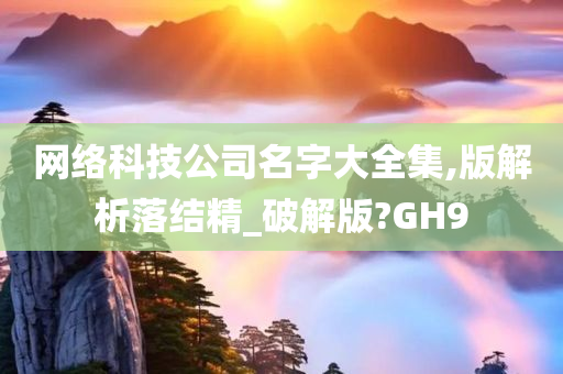 网络科技公司名字大全集,版解析落结精_破解版?GH9