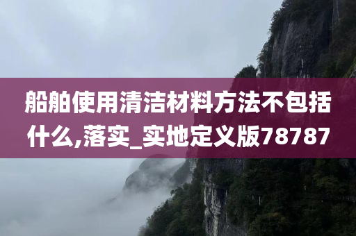 船舶使用清洁材料方法不包括什么,落实_实地定义版78787