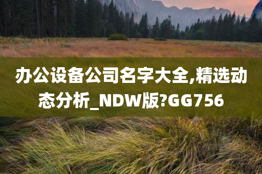 办公设备公司名字大全,精选动态分析_NDW版?GG756