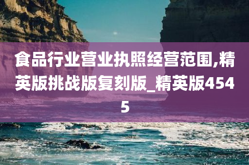 食品行业营业执照经营范围,精英版挑战版复刻版_精英版4545