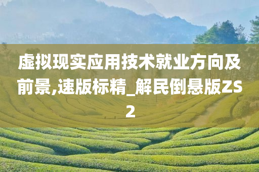 虚拟现实应用技术就业方向及前景,速版标精_解民倒悬版ZS2