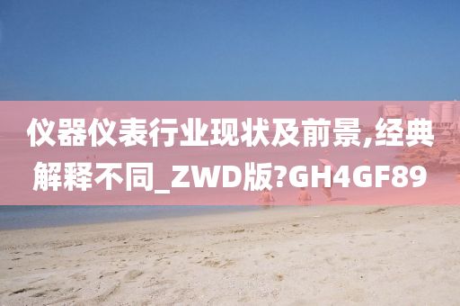 仪器仪表行业现状及前景,经典解释不同_ZWD版?GH4GF89