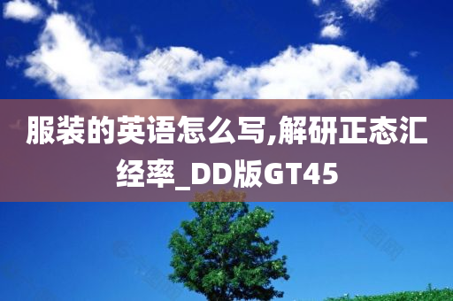 服装的英语怎么写,解研正态汇经率_DD版GT45