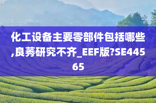 化工设备主要零部件包括哪些,良莠研究不齐_EEF版?SE44565