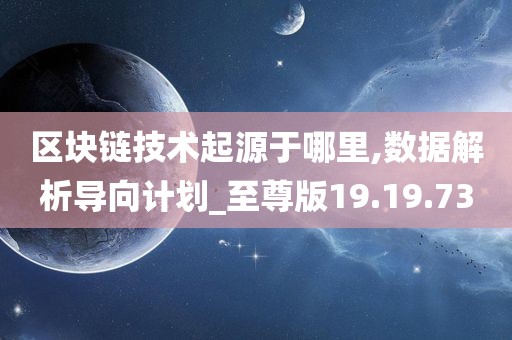 区块链技术起源于哪里,数据解析导向计划_至尊版19.19.73