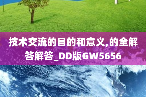 技术交流的目的和意义,的全解答解答_DD版GW5656