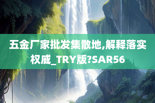 五金厂家批发集散地,解释落实权威_TRY版?SAR56