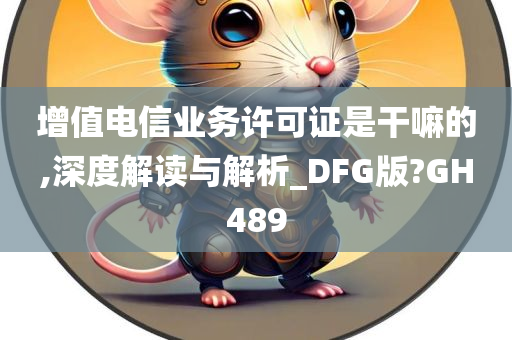 增值电信业务许可证是干嘛的,深度解读与解析_DFG版?GH489