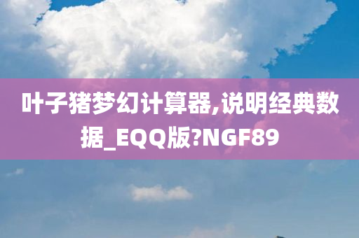 叶子猪梦幻计算器,说明经典数据_EQQ版?NGF89