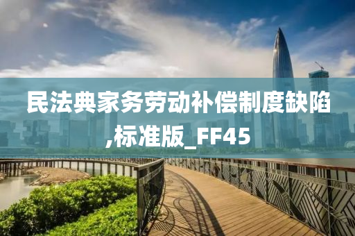 民法典家务劳动补偿制度缺陷,标准版_FF45