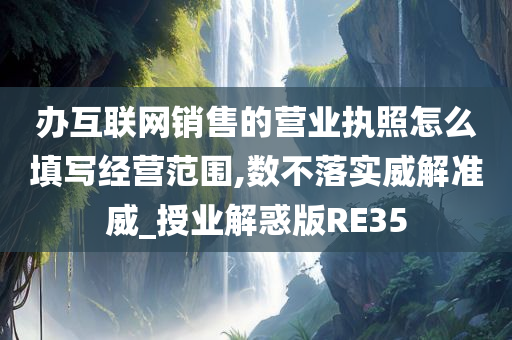 办互联网销售的营业执照怎么填写经营范围,数不落实威解准威_授业解惑版RE35