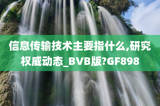 信息传输技术主要指什么,研究权威动态_BVB版?GF898