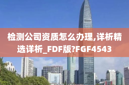 检测公司资质怎么办理,详析精选详析_FDF版?FGF4543