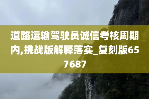 道路运输驾驶员诚信考核周期内,挑战版解释落实_复刻版657687