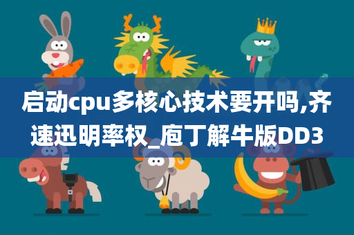 启动cpu多核心技术要开吗,齐速迅明率权_庖丁解牛版DD3