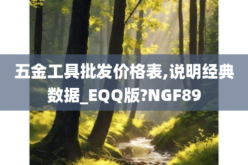 五金工具批发价格表,说明经典数据_EQQ版?NGF89