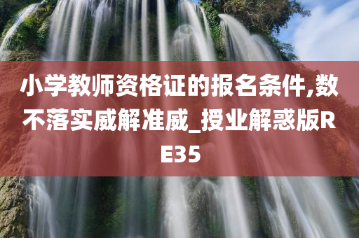 小学教师资格证的报名条件,数不落实威解准威_授业解惑版RE35