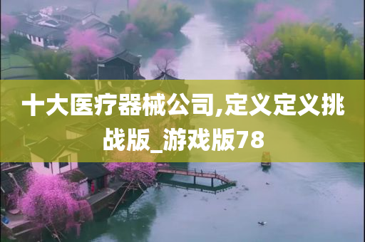 十大医疗器械公司,定义定义挑战版_游戏版78