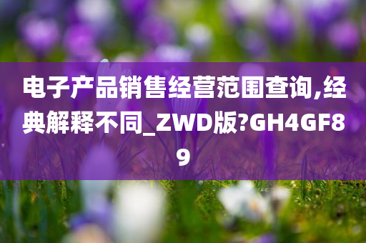 电子产品销售经营范围查询,经典解释不同_ZWD版?GH4GF89